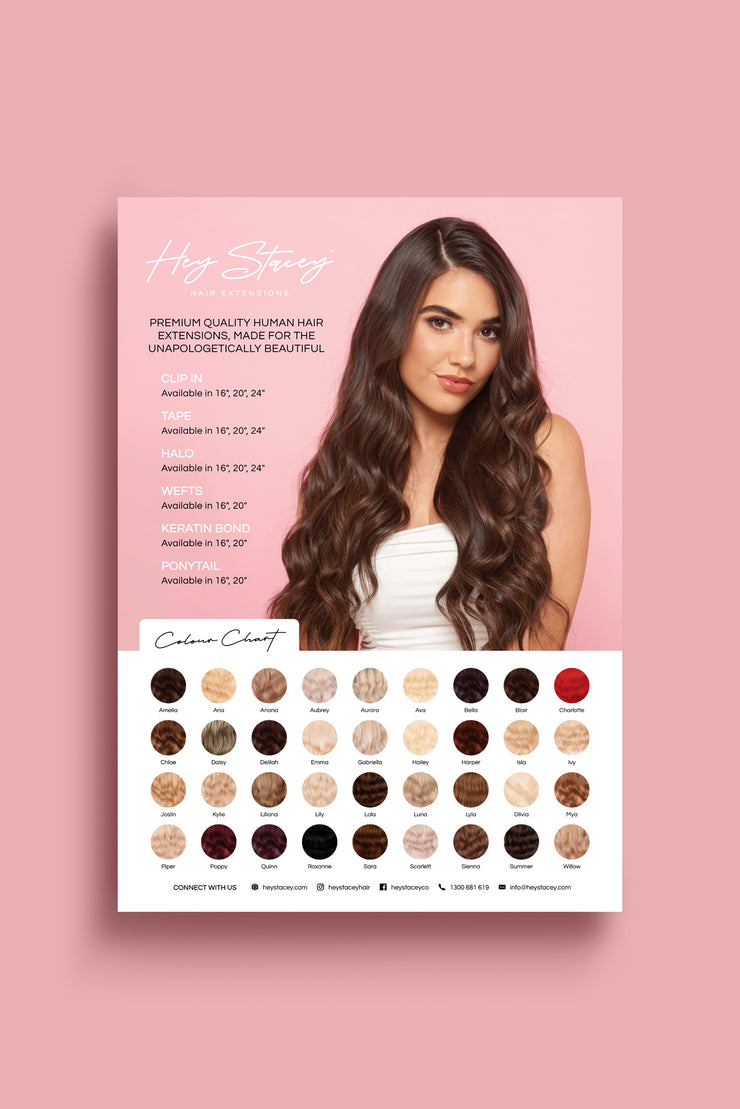 Hey Stacey Colour Chart Poster